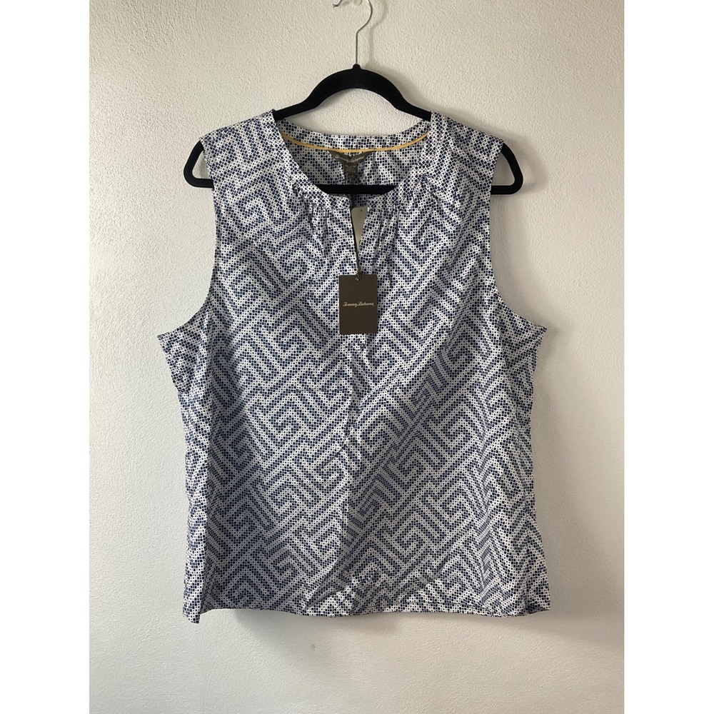 Tommy Bahama Greek Cay S/L Popover Top Sz XL
